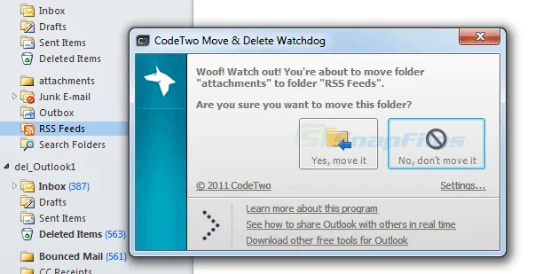 CodeTwo Move and Delete Watchdog Captura de pantalla 1