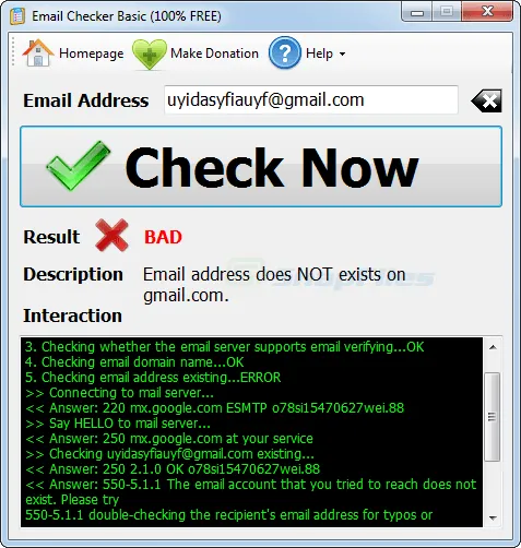 Email Checker Basic Captura de pantalla 2