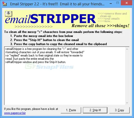 Email Stripper Captura de pantalla 1