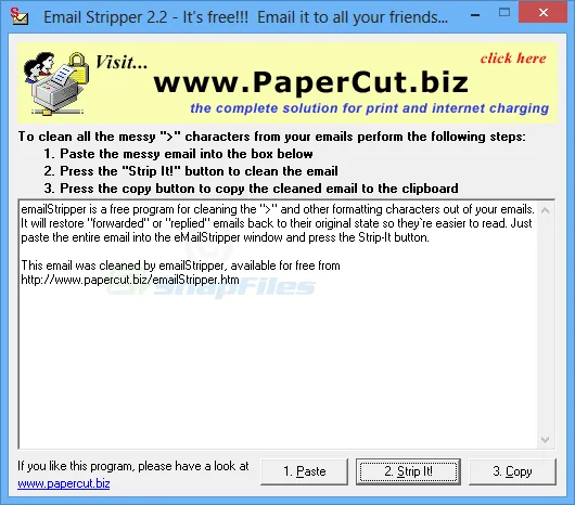 Email Stripper Captura de pantalla 2
