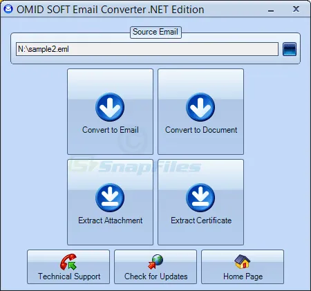 OmidSoft Email Converter Captura de pantalla 1