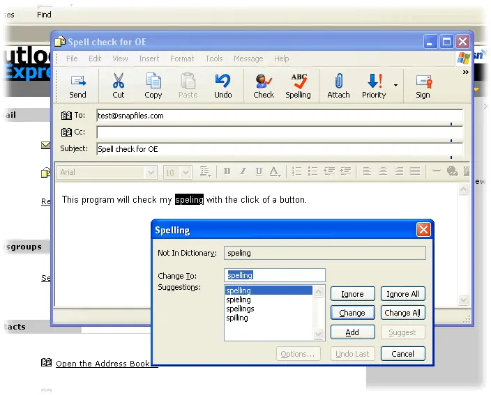Spell Checker For OE Captura de pantalla 1