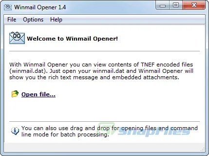Winmail Opener Captura de pantalla 1
