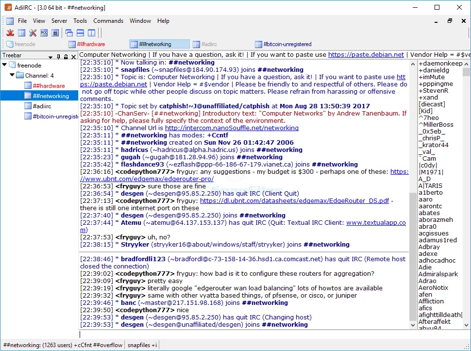 AdiIRC Captura de pantalla 1
