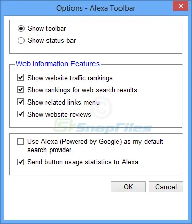 Alexa Toolbar for Firefox Captura de pantalla 2