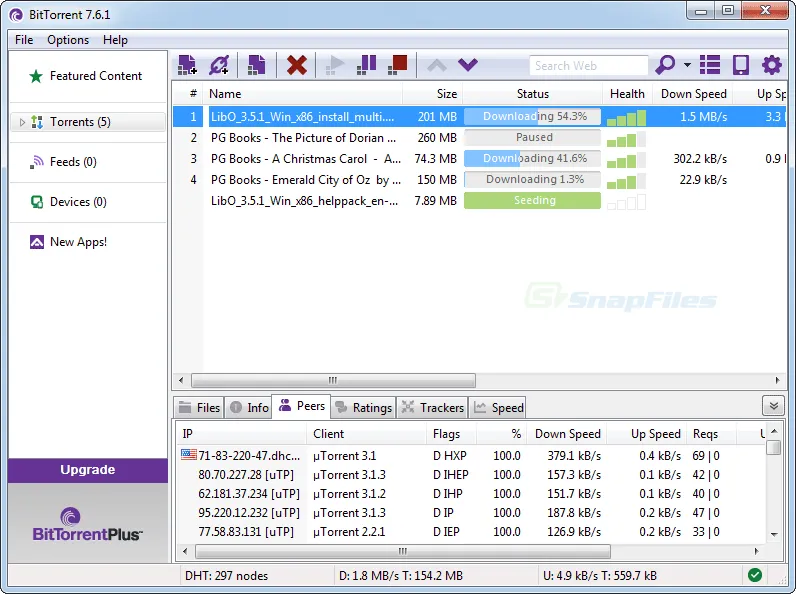 BitTorrent Free Captura de pantalla 1