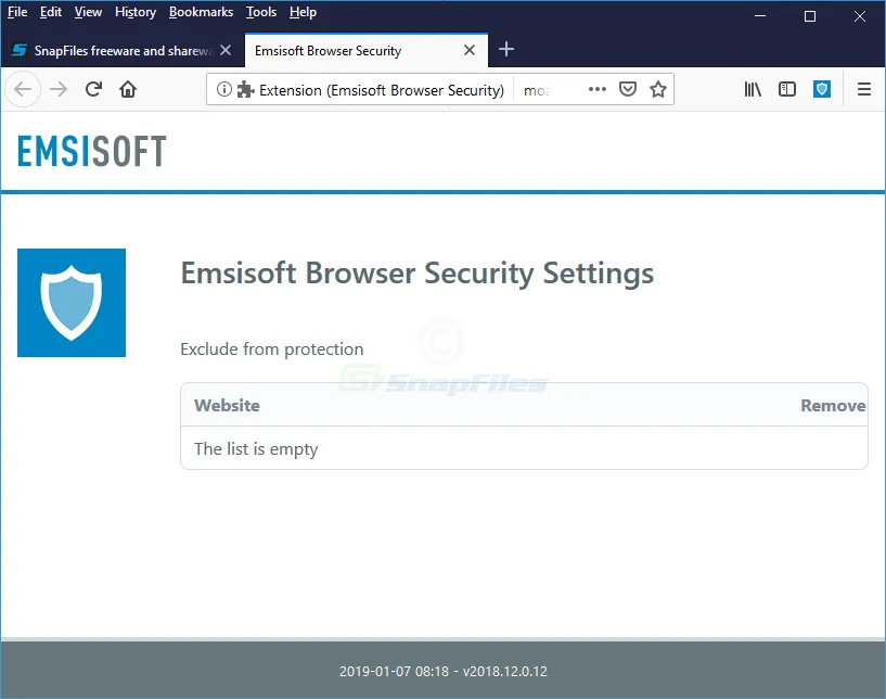 Emsisoft Browser Security for Firefox Captura de pantalla 2