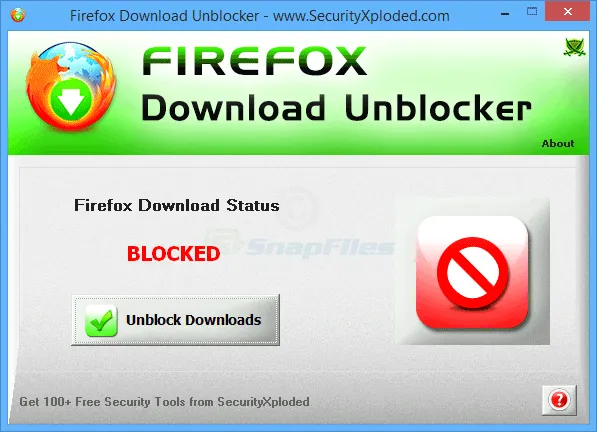 Firefox Download Unblocker Captura de pantalla 1