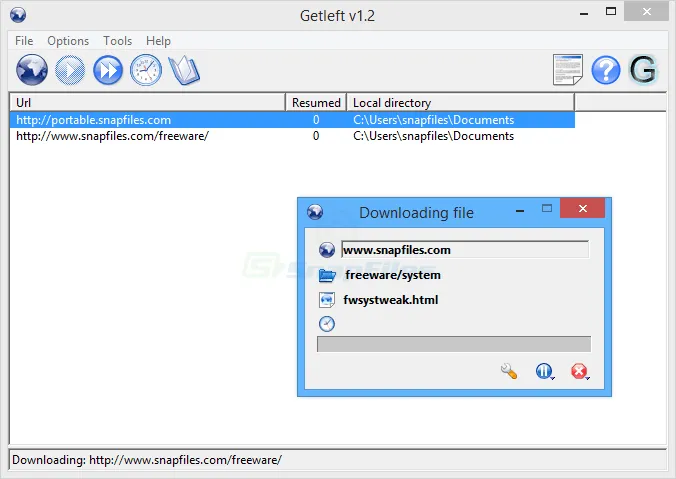 Getleft Captura de pantalla 1