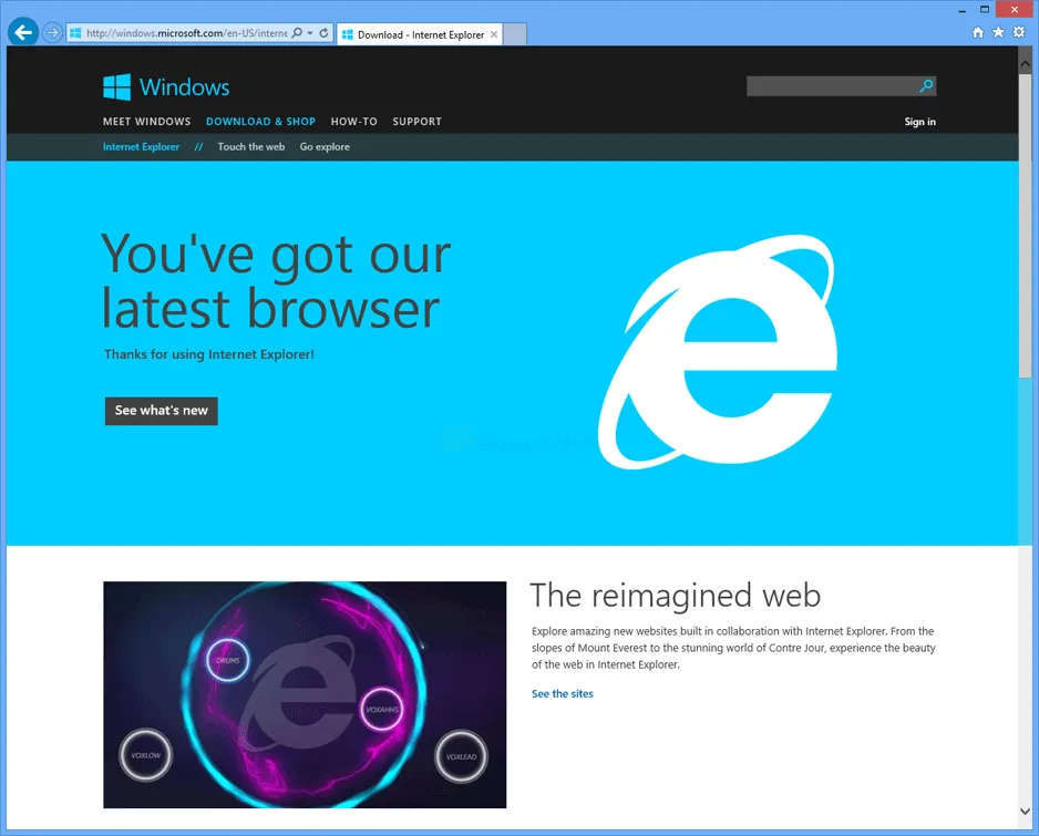 Internet Explorer 11 (Win7) Captura de pantalla 1