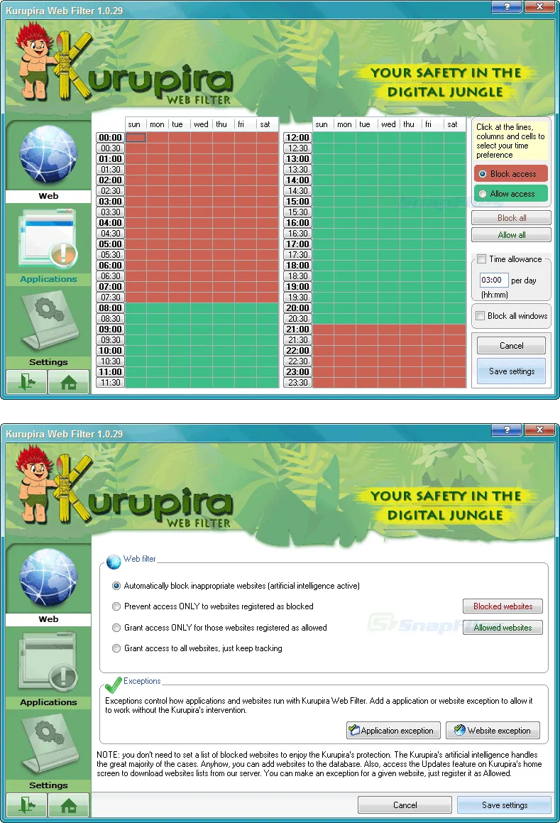 Kurupira Web Filter Captura de pantalla 2