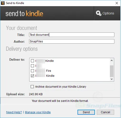Send to Kindle Captura de pantalla 2