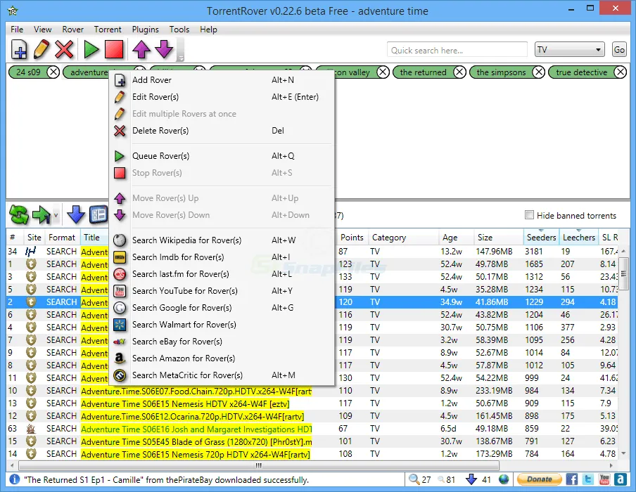 TorrentRover Free Captura de pantalla 2
