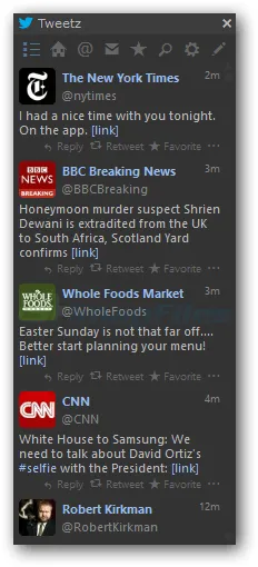 Tweetz Desktop Captura de pantalla 1