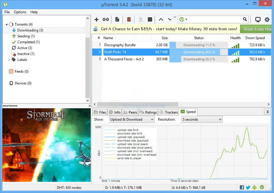 uTorrent Captura de pantalla 1