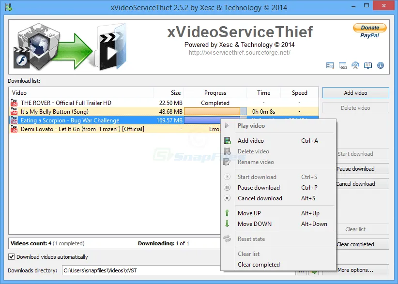 xVideoServiceThief Captura de pantalla 1