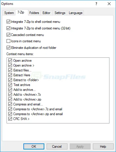 7-Zip Captura de pantalla 2