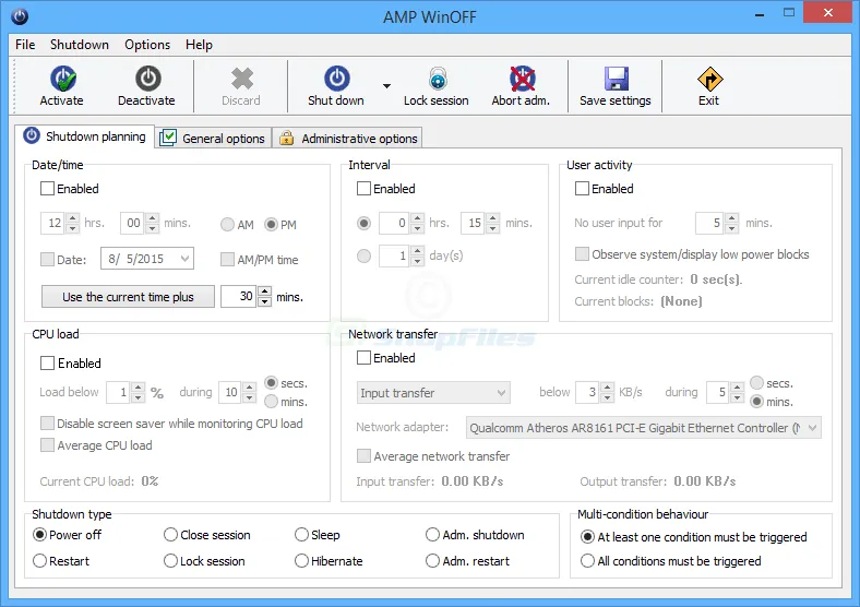 AMP WinOFF Captura de pantalla 1