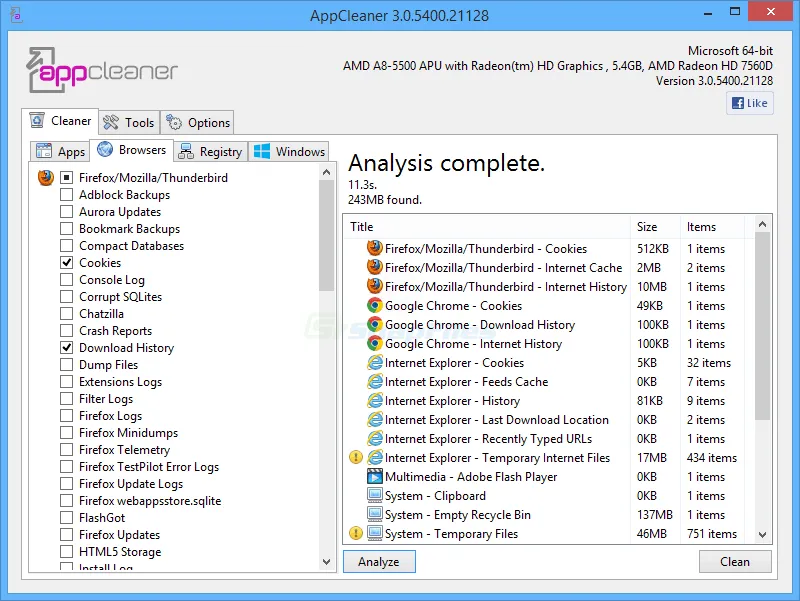 AppCleaner Captura de pantalla 1