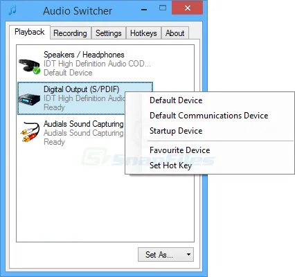 Audio Switcher Captura de pantalla 1