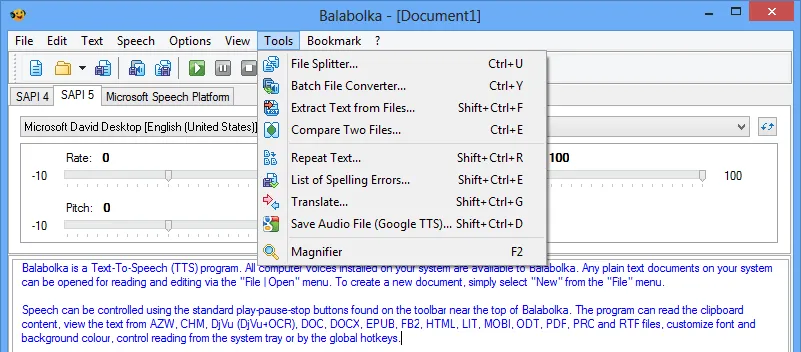 Balabolka Captura de pantalla 2