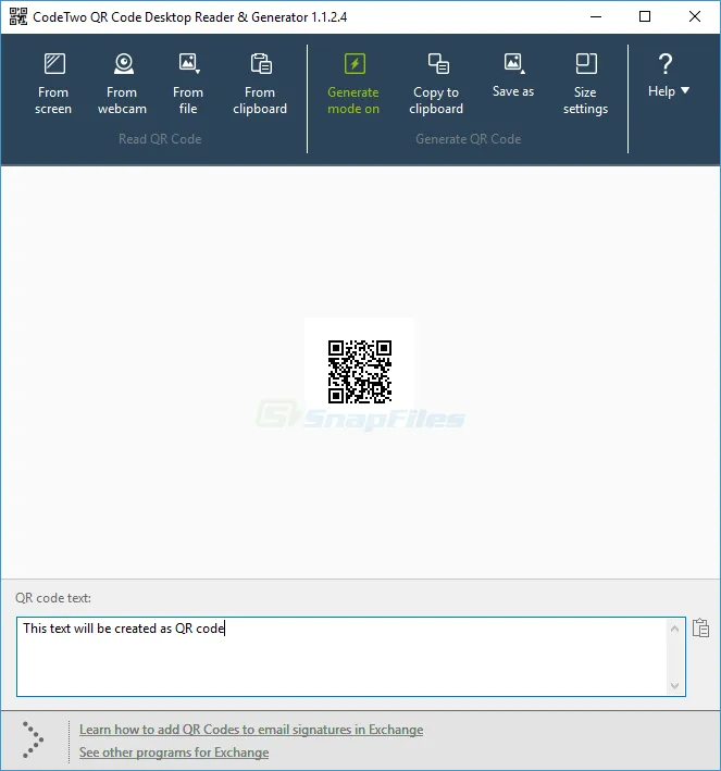 CodeTwo QR Code Desktop Reader and Generator Captura de pantalla 2