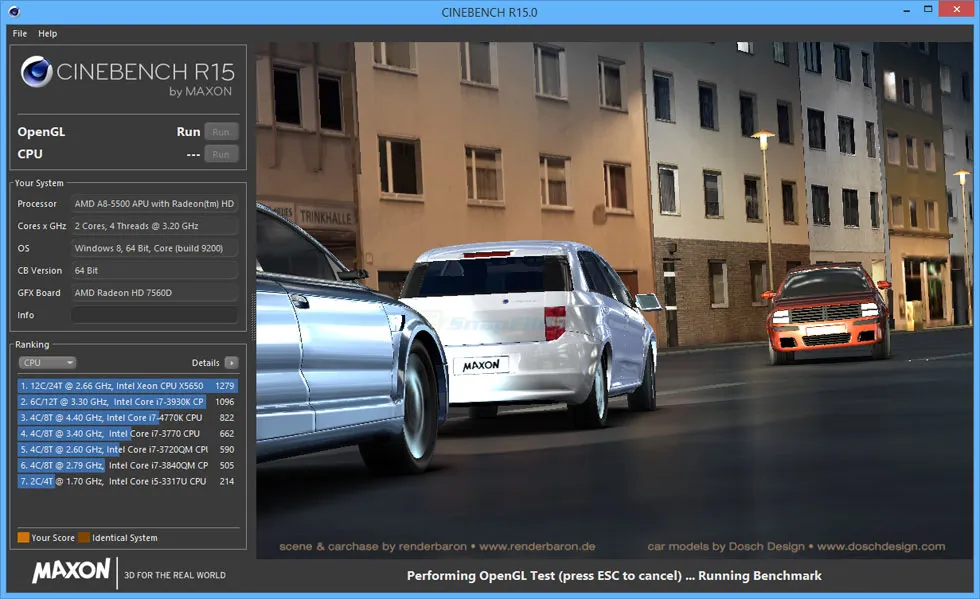 MAXON CINEBENCH Captura de pantalla 1