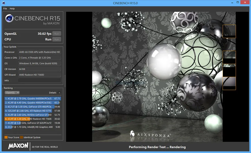 MAXON CINEBENCH Captura de pantalla 2