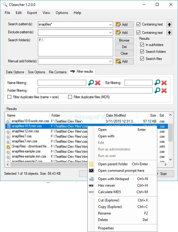 CSearcher Captura de pantalla 2