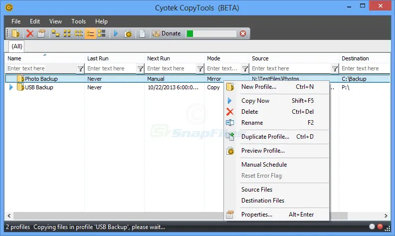 Cyotec CopyTools Captura de pantalla 1