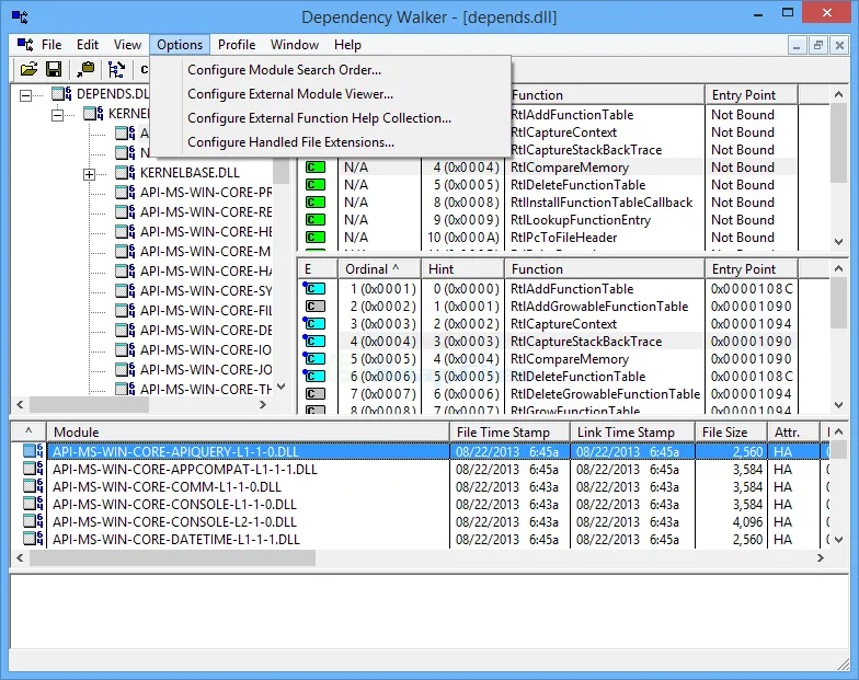 Dependency Walker Captura de pantalla 2