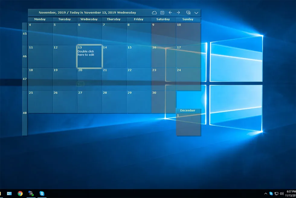 DesktopCal Captura de pantalla 1