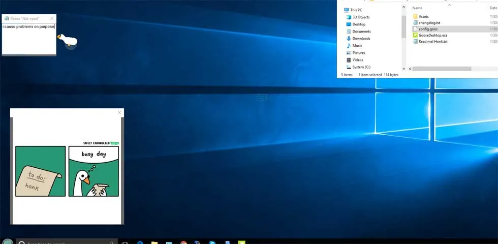 Desktop Goose Captura de pantalla 1