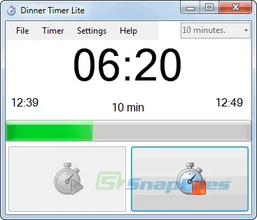 Dinner Timer Lite Captura de pantalla 1