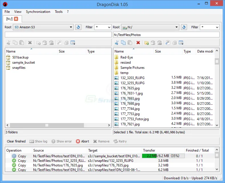 DragonDisk Captura de pantalla 1