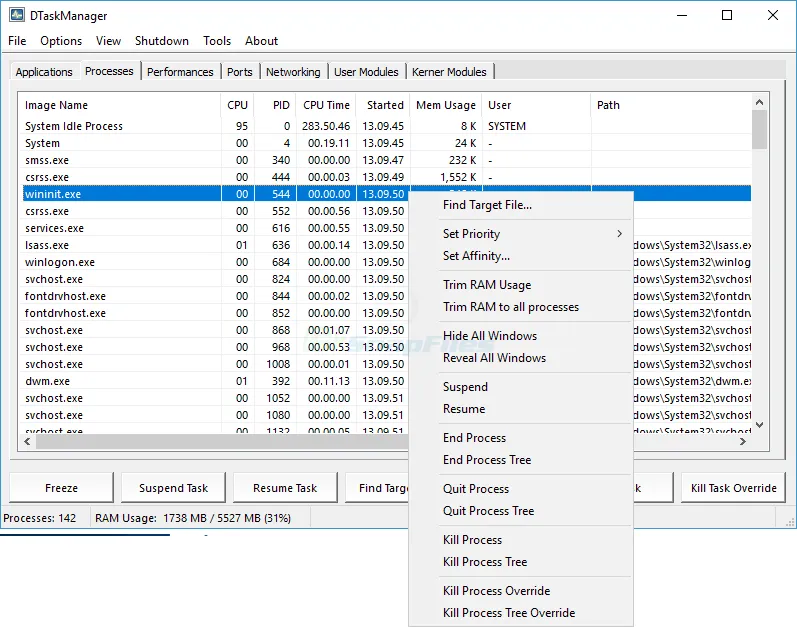 DTaskManager Captura de pantalla 1