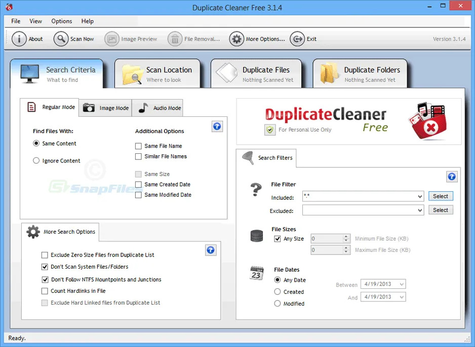 Duplicate Cleaner Free Captura de pantalla 1