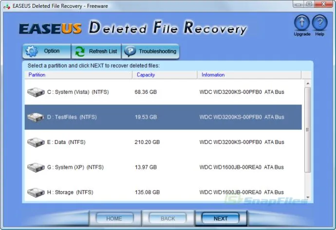 EaseUS Deleted File Recovery Captura de pantalla 1