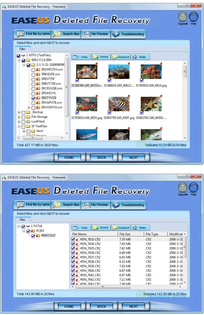 EaseUS Deleted File Recovery Captura de pantalla 2