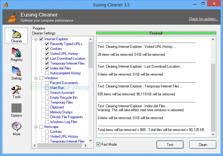 Eusing Cleaner Captura de pantalla 1