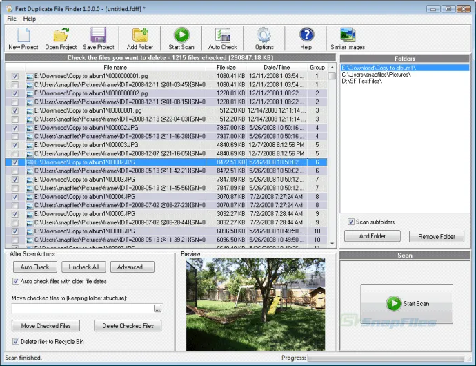Fast Duplicate File Finder Captura de pantalla 1