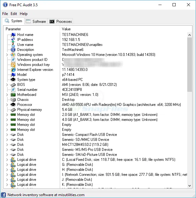 Free PC Audit Captura de pantalla 1