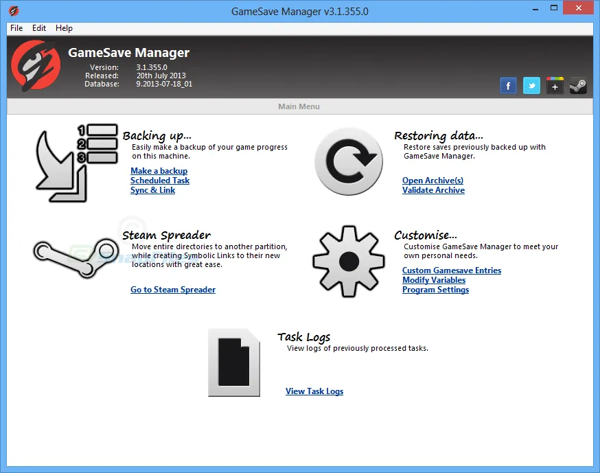 GameSave Manager Captura de pantalla 1