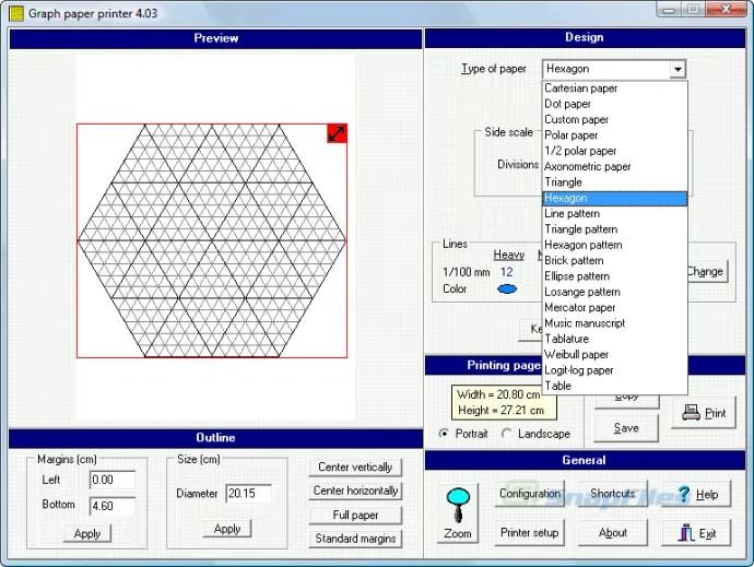 Graph Paper Printer Captura de pantalla 2