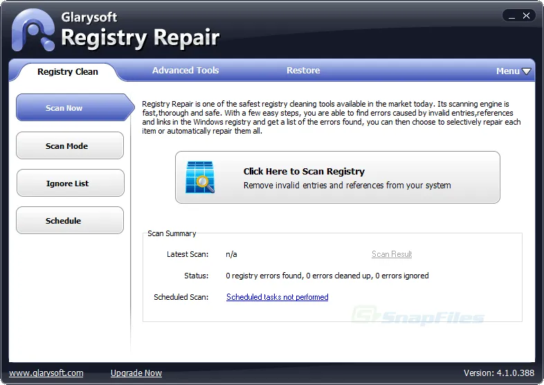 Glary Registry Repair Captura de pantalla 1