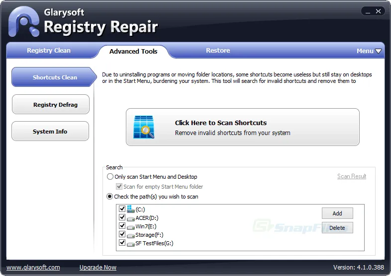 Glary Registry Repair Captura de pantalla 2