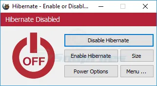 Hibernate Enable or Disable Captura de pantalla 2