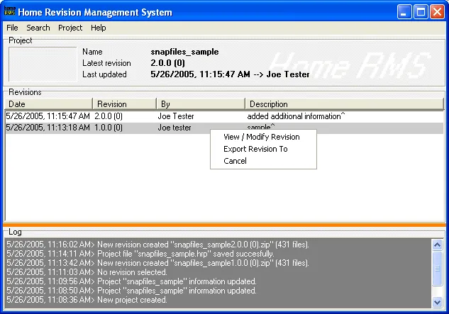 Home Revision Management System Captura de pantalla 1