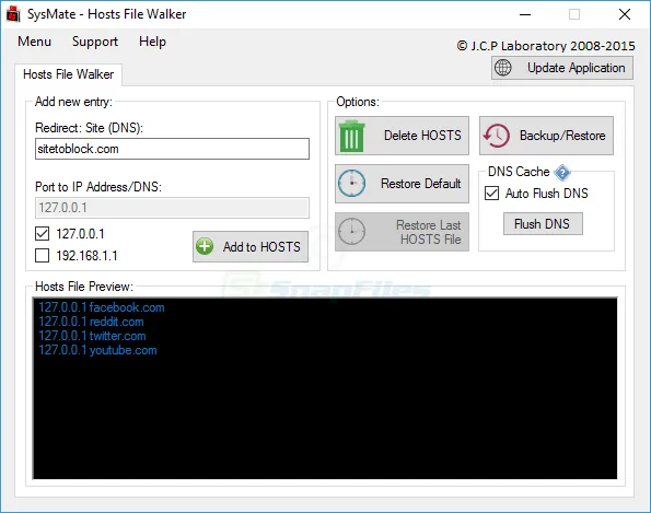 SysMate Hosts File Walker Captura de pantalla 1