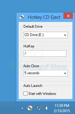 Hotkey CD Eject Captura de pantalla 1